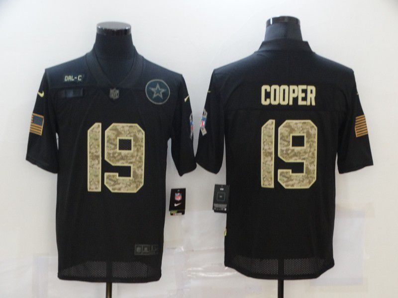 Men Dallas cowboys 19 Cooper Black camo Lettering 2020 Nike NFL Jersey